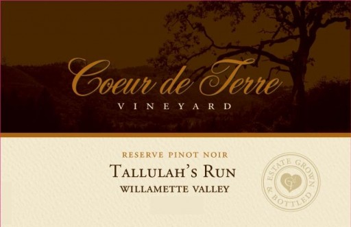 2012 Tallulah's Run Reserve Pinot Noir