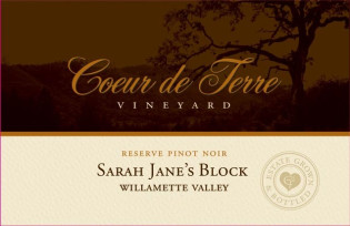 2019 Sarah Jane's Block Reserve Pinot Noir